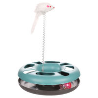 Produktbild von Flamingo Katzenspielzeug Leatitia Zirkel Blau mit Spielmaus aus Kunststoff