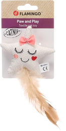 Flamingo Katzenspielzeug Lovu Stern beige aus Polyester mit Catnip – Bild 1 von 6