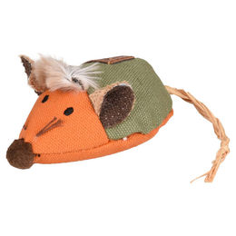 Flamingo Katzenspielzeug Natura Delight Maus mit Geräusch aus Polyester 16 cm Mix - 16 cm – Bild 1 von 4