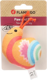 Flamingo Katzenspielzeug Nitz Schnecke aus Stoff mit Catnip in Orange – Bild 1 von 3