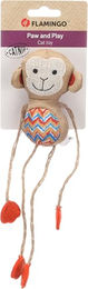 Flamingo Katzenspielzeug Robla Affe aus Stoff mit Catnip und Bändern bunt 23,5 cm – Bild 1 von 3