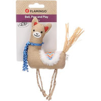 Produktbild von Flamingo Katzenspielzeug Robla Alpaka aus Stoff mit Catnip und Rasselgeräusch bunt