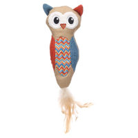 Produktbild von Flamingo Katzenspielzeug Robla Eule aus Textil mit Catnip und Federn bunt 36cm