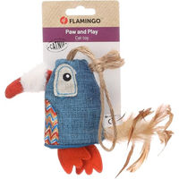 Produktbild von Flamingo Katzenspielzeug Robla Vogel aus Stoff mit Catnip und Federn bunt