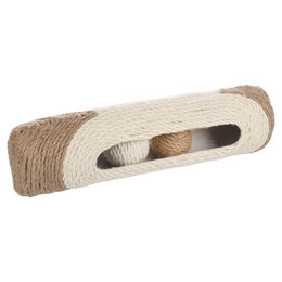 Flamingo Katzenspielzeug Rohr mit Ball Cooper braun aus Kunststoff 29x6,5x7,5 cm – Bild 1 von 4