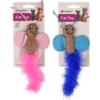 Produktbild von Flamingo Katzenspielzeug Schmetterling mit Federn und Catnip in bunt