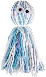 Flamingo Katzenspielzeug Tintenfisch aus Wolle in Bunt und Blau 15 cm - 15 cm – Bild 1 von 3