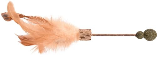 Flamingo Katzenspielzeug Topsy Stick Matatabi mit Doppelkugel aus Naturholz 25cm - 25 cm – Bild 1 von 7