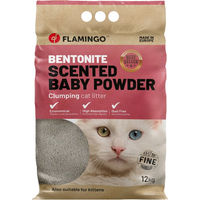 Produktbild von Flamingo Katzenstreu Bentonit Klumpstreu Babypuder 12 kg - 12 kg