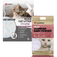 Produktbild von Flamingo Katzenstreu Silica Babypuder 15 L