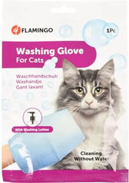 Flamingo Katzenwaschlappen für Kitten in Blau – Bild 1 von 2