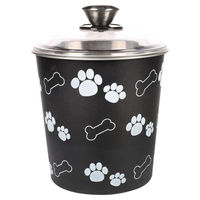 Produktbild von Flamingo Kena Snackbehälter mit Deckel und rutschfestem Ring schwarz 1900 ml - 1900 ml