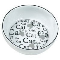 Produktbild von Flamingo Keramik Futternapf für Katzen Weiß Durchmesser 13 cm - 375 ml