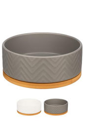 Flamingo Keramik Hundenapf Bianco grau 990ml - 0,99 l – Bild 1 von 7