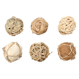 Flamingo Kleintier-Spielzeug Bicky Knabberspielzeug Ball Braun für Kaninchen und Nager – Bild 1 von 3