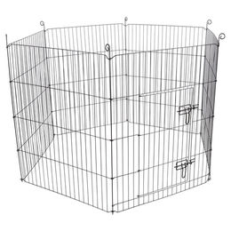 Flamingo Kleintierkäfig Zippo Schwarz aus Metall für Kaninchen und Nagetiere 120x60x80 cm – Bild 1 von 3
