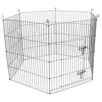 Produktbild von Flamingo Kleintierkäfig Zippo Schwarz aus Metall für Kaninchen und Nagetiere 120x60x80 cm