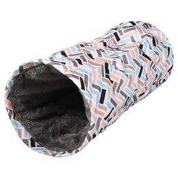 Flamingo Kleintiertunnel Clavio Stoff Spielzeug für Hamster und Frettchen Mehrfarbig 35x15x15 cm – Bild 1 von 9