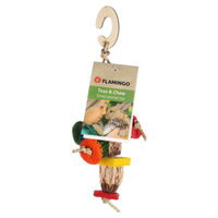 Produktbild von Flamingo Knabberspielzeug mit Perlen 20x10cm für eine gesunde Zahnpflege