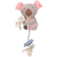 Produktbild von Flamingo Koala Kauspielzeug mit Seil für Welpen zur Zahnpflege Grau