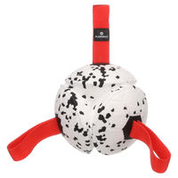 Produktbild von Flamingo Kona Hundespielzeug TPU Ball mit Bändern Weiß Schwarz Rot 15 cm