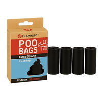 Produktbild von Flamingo Kotbeutel für Hunde extra stark Schwarz 60 Stück