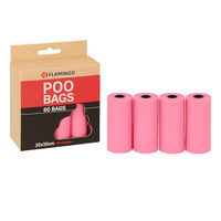 Produktbild von Flamingo Kotbeutel für Hunde in Rosa und Lila 60 Stück 22x32 cm - 60 x 22 cm