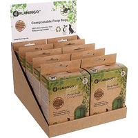 Produktbild von Flamingo Kotbeutel für Hunde kompostierbar grün 4 Rollen à 25 Stück - 4 x 25 Stk.