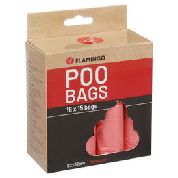 Flamingo Kotbeutel für Hunde Pastellrosa 240 Stück - 16 x 15 Stk. – Bild 1 von 5