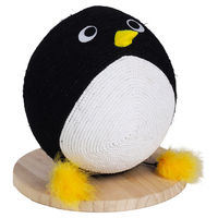 Produktbild von Flamingo Kratzball Pengi Pinguine Kratzsäule aus Holz Schwarz Weiß