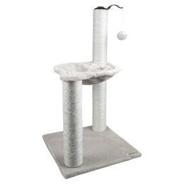 Flamingo Kratzbaum Amanda Grau mit Hängematte und Spielball 40x40x73cm – Bild 1 von 6