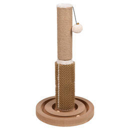 Flamingo Kratzbaum Ayla für Katzen in Creme und Natur mit Sisal-Kratzseil und Spielbrett 29x29x53,5cm – Bild 1 von 4