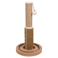 Produktbild von Flamingo Kratzbaum Ayla für Katzen in Creme und Natur mit Sisal-Kratzseil und Spielbrett 29x29x53,5cm