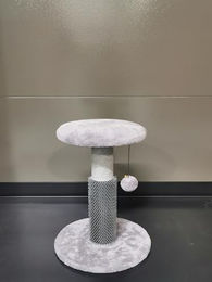 Flamingo Kratzbaum Bea Katzenmöbel Grau mit Sisal und Ball 32x32x40,5 cm – Bild 1 von 3