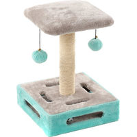 Produktbild von Flamingo Kratzbaum Cya 1 für Katzen und Kitten aus Plüsch und Sisal in Türkis/Grau 28x28x39 cm