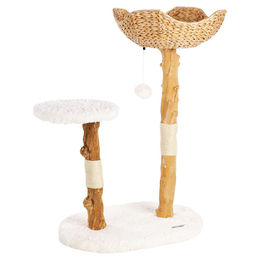 Flamingo Kratzbaum für Katzen in Beige, Maße: 75 x 42 x 98 cm – Bild 1 von 1