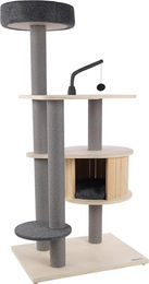 Flamingo Kratzbaum Kandis aus Holz in Grau und Beige 137 cm – Bild 1 von 4