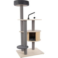 Produktbild von Flamingo Kratzbaum Kandis aus Holz in Grau und Beige 137 cm
