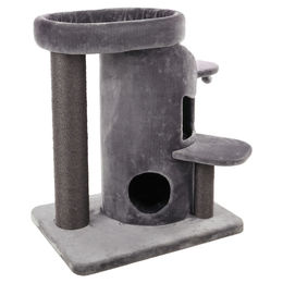 Flamingo Kratzbaum Kano Grau mit Plüsch und Spielball 85x62x90cm – Bild 1 von 2