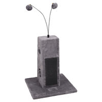 Produktbild von Flamingo Kratzbaum Lara für Katzen Grau Natur mit Sisal-Matte und Massagebürste 35x35x68cm