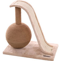 Produktbild von FLAMINGO Kratzbaum Rina für Katzen Beige aus Plüsch 50,5 x 30 x 48 cm