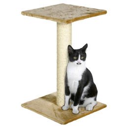 Flamingo Kratzbaum Scolette beige aus Plüsch für Katzen 38x38x60 cm – Bild 1 von 6