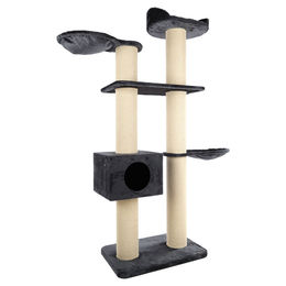 Flamingo Kratzbaum Sylvester XL für Katzen in Grau mit Sisal und FSC-zertifiziertem Holz – Bild 1 von 5