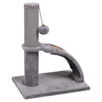 Produktbild von Flamingo Kratzbaum Tessa Grau mit Kratzseil und Massagebürste 35 x 25 x 43,5 cm