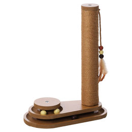 Flamingo Kratzbaum Volta Kugelbahn aus Holz braun 35 x 19 x 46 cm – Bild 1 von 1