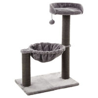 Produktbild von Flamingo Kratzbaum Wilma Grau mit Hängematte und Spielball 58 x 33 x 69 cm