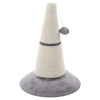 Produktbild von Flamingo Kratzkegel Elmo Kratzsäule für Katzen Weiß mit Jute-Seil und Spielball 33x45 cm