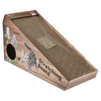 Produktbild von Flamingo Kratzpappe für Katzen mit Mausspielzeug und Catnip Braun 48 x 20,5 cm