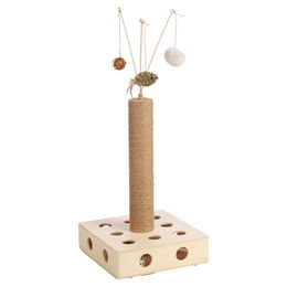 Flamingo Kratzsäule Armas aus Holz in Beige – Bild 1 von 1