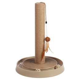 Flamingo Kratzsäule mit Seil beige – Bild 1 von 1